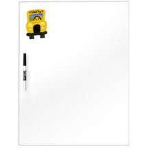 Yellow School Bus Dry Erase Whiteboard