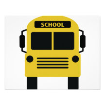 yellow school bus icon announcements