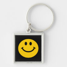 Yellow Smiley Face Keychain