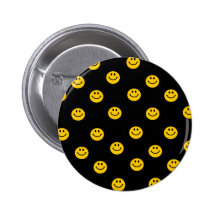 Yellow Smiley Polka Dot Pattern Pins