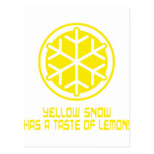 yellow snow postcard