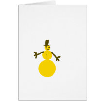 yellow snowman card