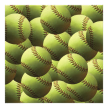 Yellow Softball Wallpaper Photo Art