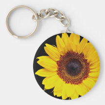 Yellow sunflower  flowers keychains