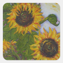 Yellow Sunflower Return Sticker