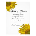 Yellow Sunflower Wedding Save the Date Annoucement Personalised Announcements