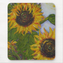 Yellow Sunflowers by Paris Wyatt Llanso Mouse Pad