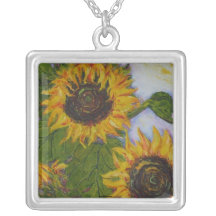 Yellow Sunflowers Necklace by Paris Wyatt Llanso