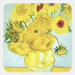 yellow Sunflowers, Vincent van Gogh flowers Sticker
