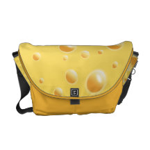 Yellow Swiss Cheese Texture Commuter Bags
