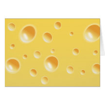 Yellow Swiss Cheese Texture Greeting Cards