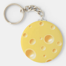 Yellow Swiss Cheese Texture Key Chains