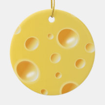 Yellow Swiss Cheese Texture Ornament