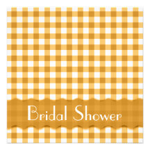 Yellow Tea Party Bridal Shower Invitations