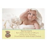 Yellow Teddy Bear Baby Announcement