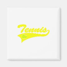 Yellow Tennis Refrigerator Magnets