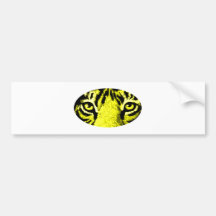 Yellow Tiger Eyes The MUSEUM Zazzle Gifts Bumper Sticker