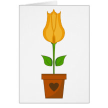 Yellow Tulip Card
