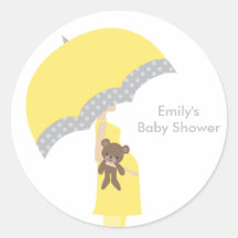 Yellow Umbrella Stickers