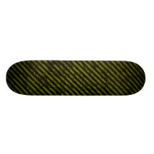 Yellow Warning Grunge Background Skate Board Deck