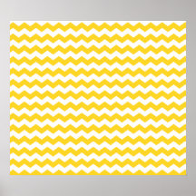 yellow  white chevrons poster
