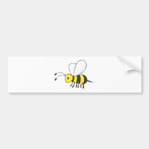 Yellow Working Bee Cute Custom Shirts Bumper Sticker