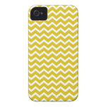 Yellow Zig Zag Chevrons Pattern iPhone 4 Case-Mate Cases