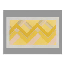 Yellow Zig Zags Postcards