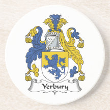 Yerbury Family Crest Beverage Coasters
