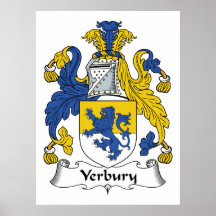 Yerbury Family Crest Posters