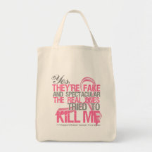 Yes Fake and Spectacular - Breast Cancer Bags