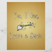 Yes, I Can Drive a Stick! Custom Flyer