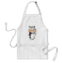 YES I Do Bride and Groom T-shirts and Gifts Apron