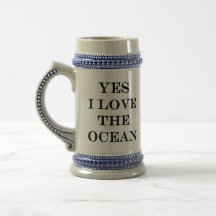 Yes I Love The Ocean Mug
