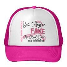 Yes They Are Fake - Breast Cancer Mesh Hats