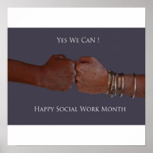 Yes We Can, Happy Social Work Month Posters