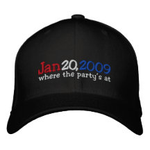 Yes We Did Barack Obama Official Party Hat Embroidered Baseball Cap