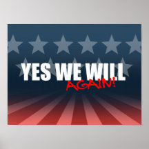YES WE WILL AGAIN POSTER