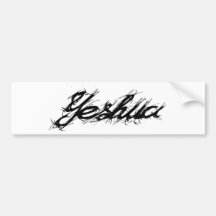 Yeshua Elfont noir. Bumper Sticker