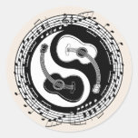 Yin Guit Notation Round Sticker