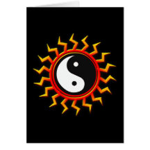 Yin Yang Balanced Sun Card