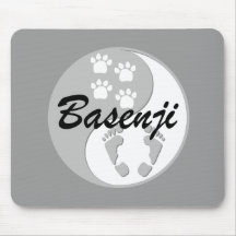 yin yang basenji mousepad