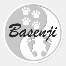 yin yang basenji sticker