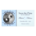 Yin & Yang Blue Floral Save the Date Photo Card
