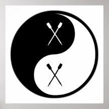 Yin Yang Canoeing Poster