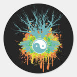 Yin Yang Chaos Round Stickers