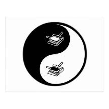 Yin Yang Cleaning Post Card