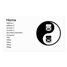 Yin Yang Communication Studies Business Card Template