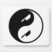 Yin Yang Cutting Meat Mouse Pad