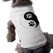 Yin Yang Dog Paws Doggie T-shirt